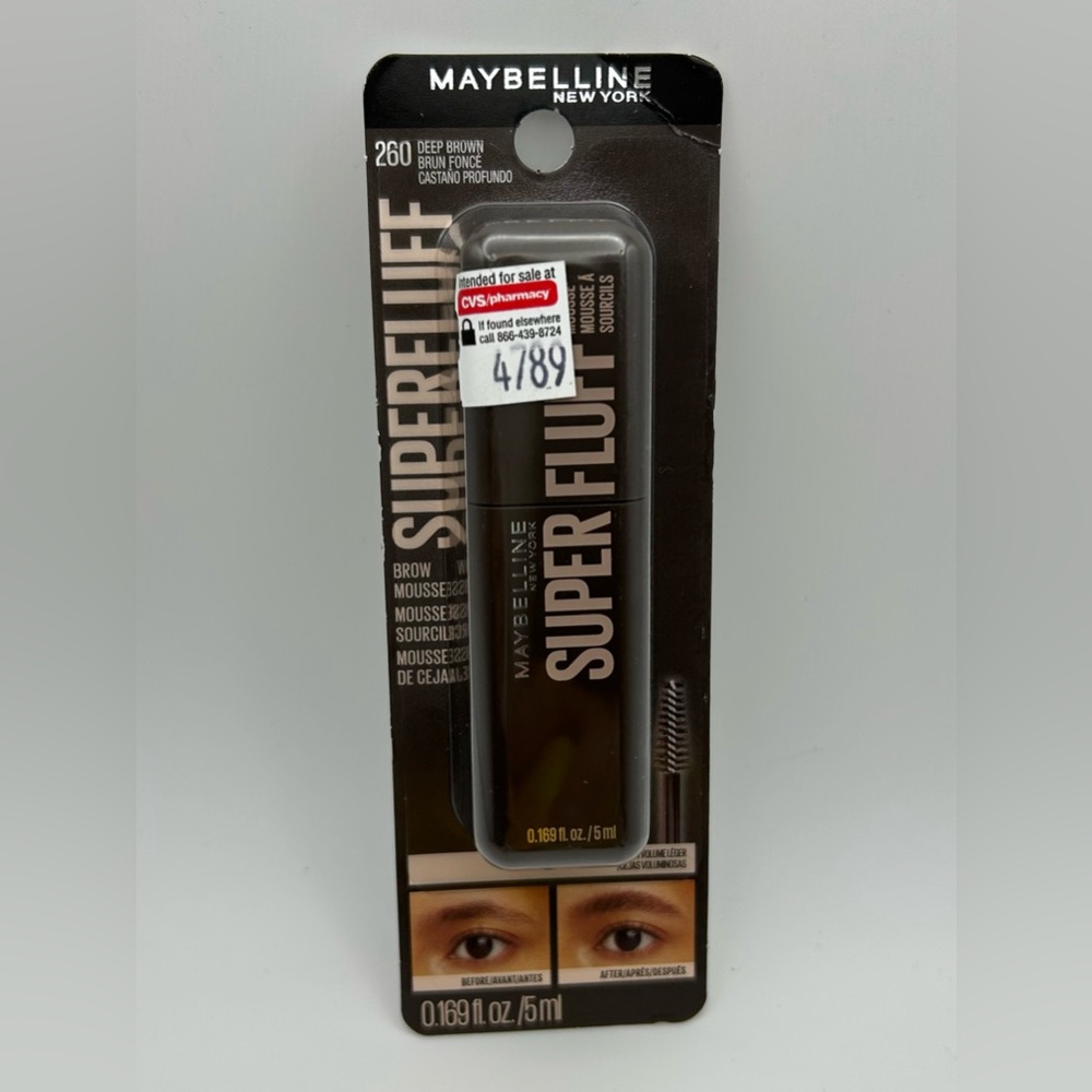 Maybelline Superfluff Eyebrow Gel Mousse in 260 Deep Brown 0.17 fl oz/5ml